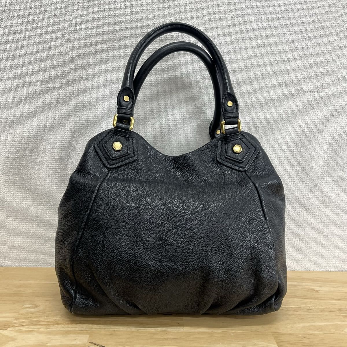 mamaマークジェイコブス　トートバッグ　2way レザー　黒 mamaマークジェイコブス トートバッグ 2way レザー 黒 ザ レザー