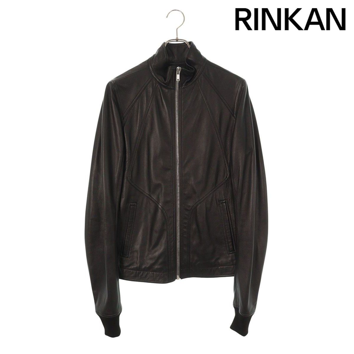 リックオウエンス -LLP Intarsiaレザージャケット メンズ 50