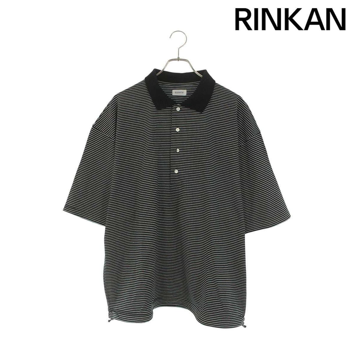 クレスト CLS-SH-2524 STRIPED S S POLO WITH DRAWSTRINGS ドローコードボーダー半袖ポロシャツ メンズ