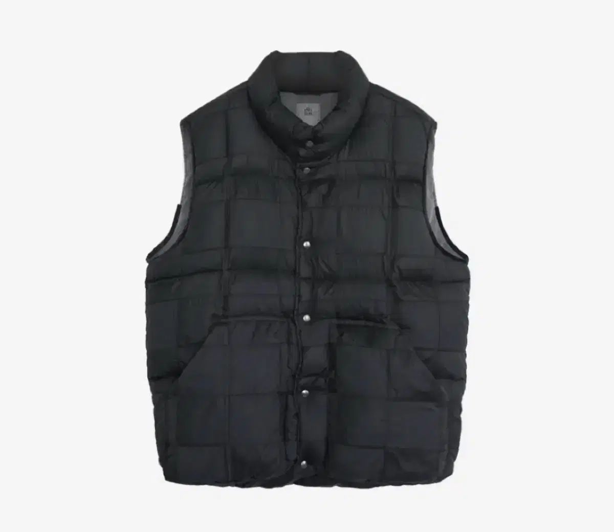 2 ポリテル パッチド ダウン ベスト ブラック