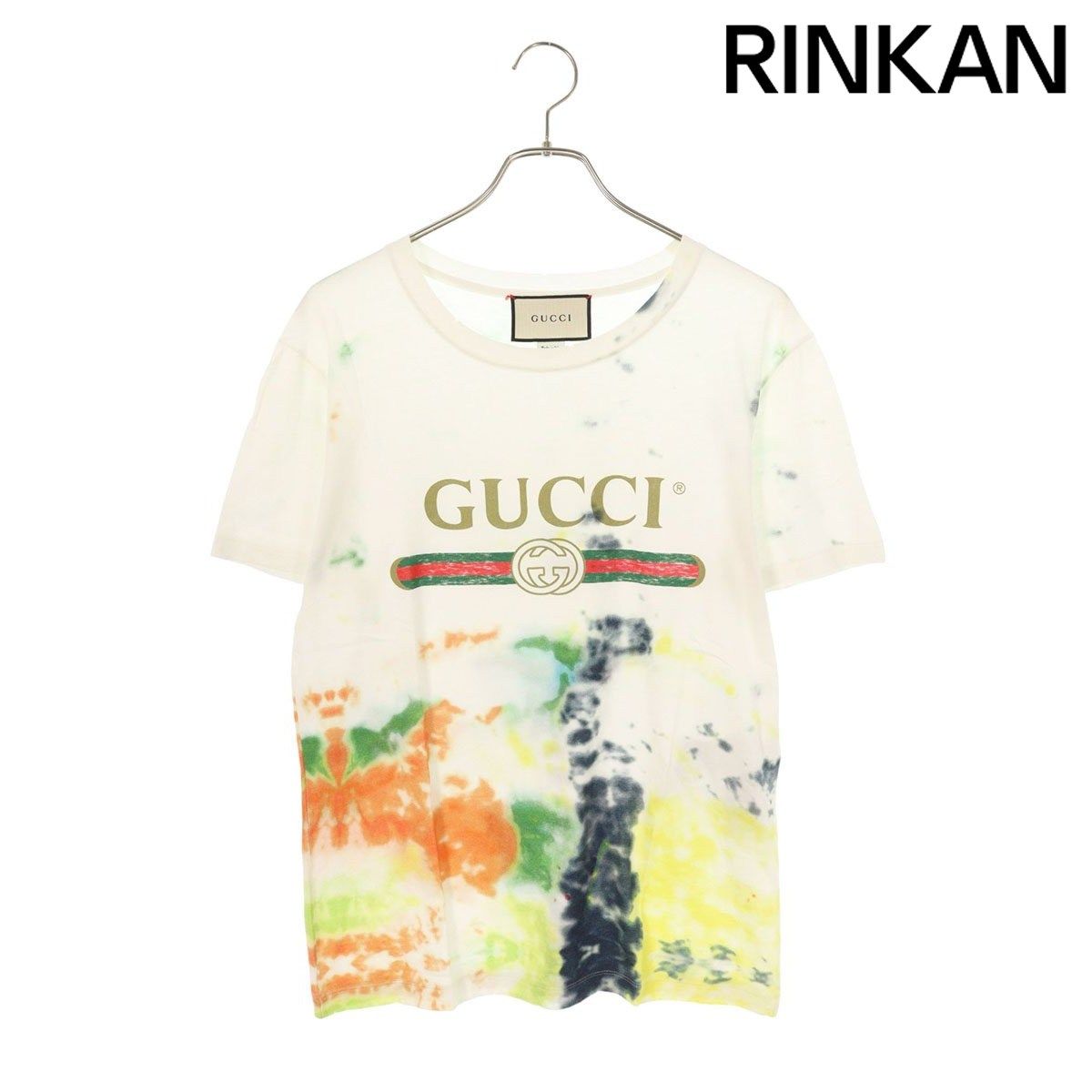 グッチ 457936 X3G54 タイダイフロントロゴTシャツ メンズ XS
