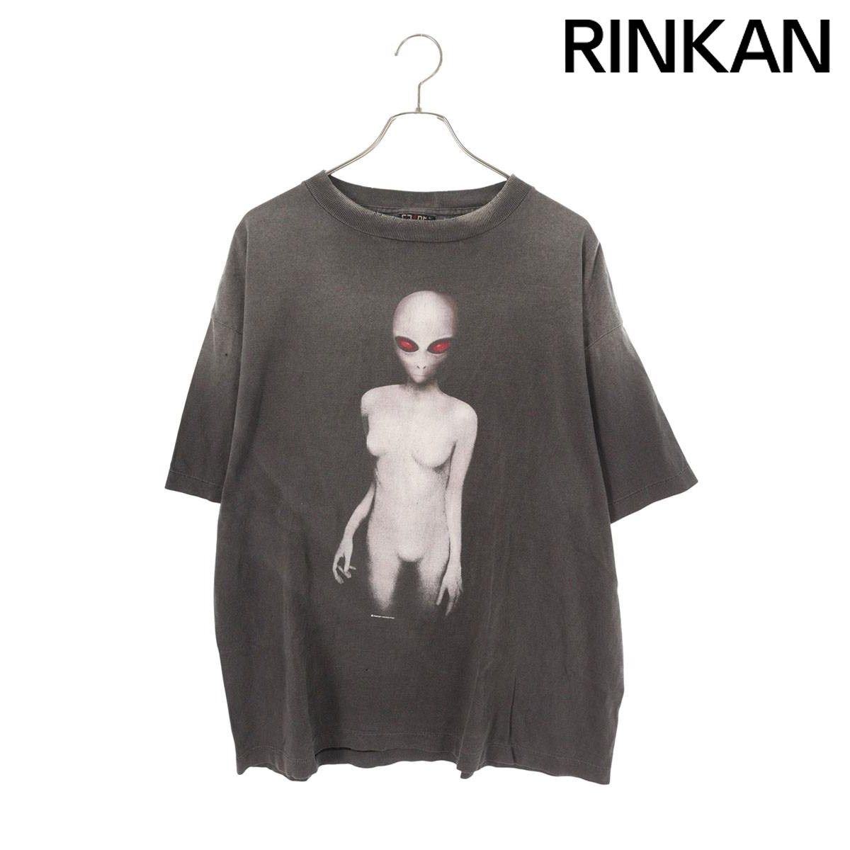 セントマイケル 25SS SM-HR8-0000-005 ヴィンテージ加工エイリアンプリントTシャツ メンズ L