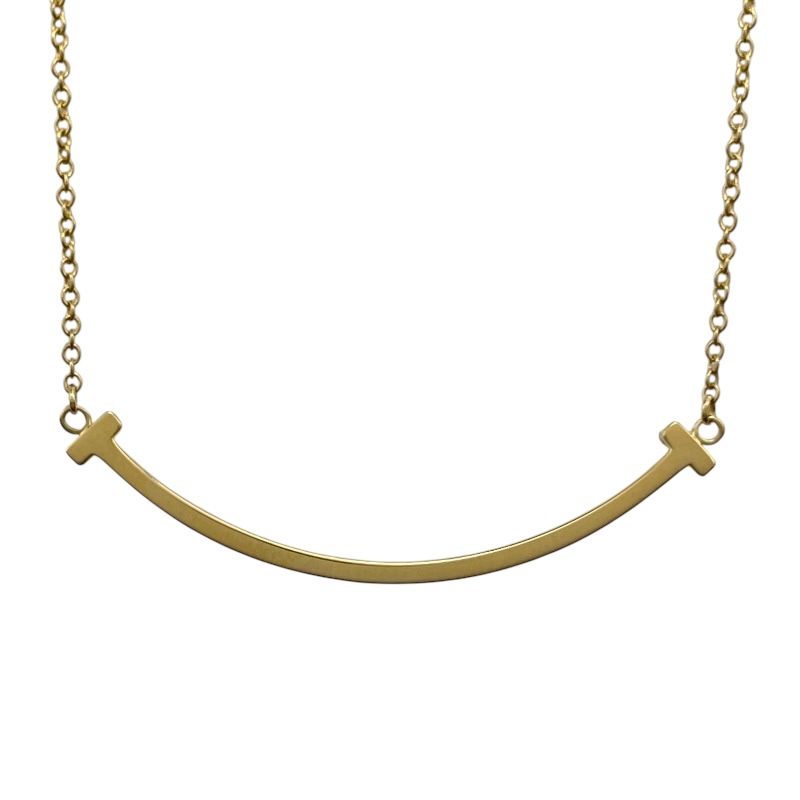 ティファニー TIFFANY＆CO Tスマイルネックレススモール ゴールド Au 750 ジュエリー