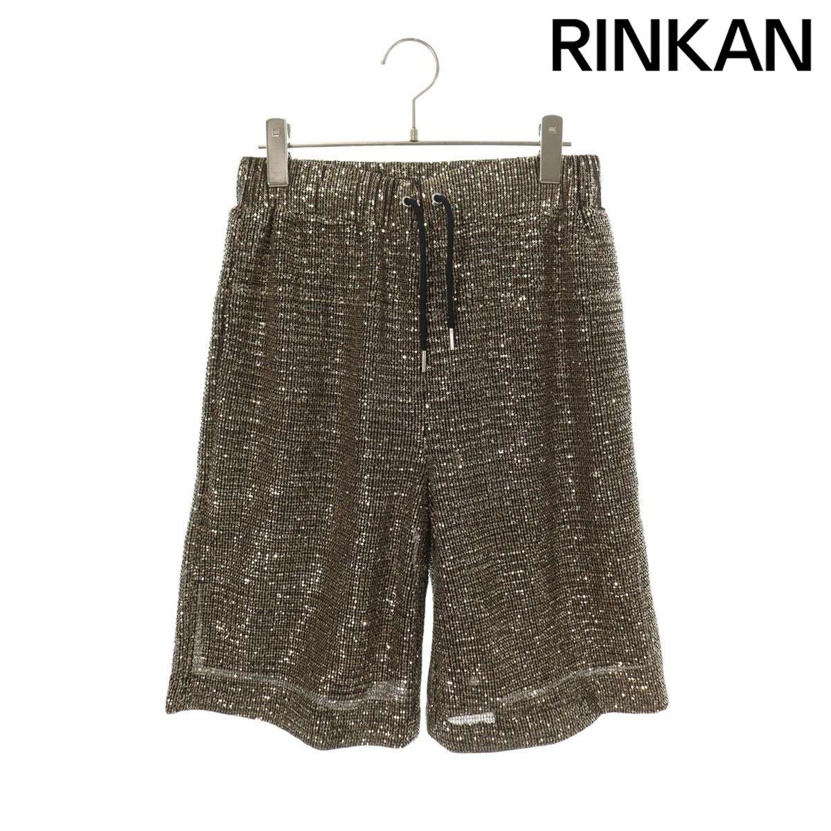 セリーヌ 22SS 2Z151100Q シークイン スパンコールハーフパンツ メンズ XS