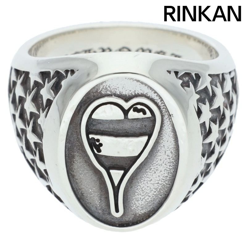 クロムハーツ PPO CAMEO STRIPED HEART カメオハート シルバーリング メンズ 20号