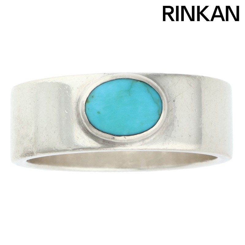 ゴローズ ターコイズ付き平打ち リング メンズ 21号