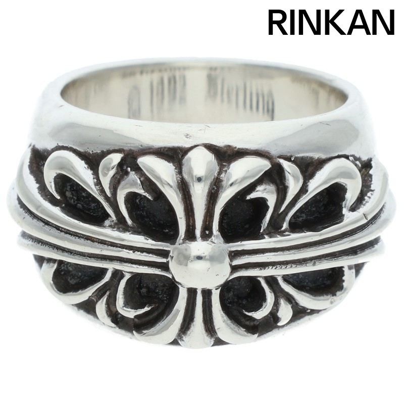 クロムハーツ FLRL CRS フローラルクロス シルバーリング メンズ 9号