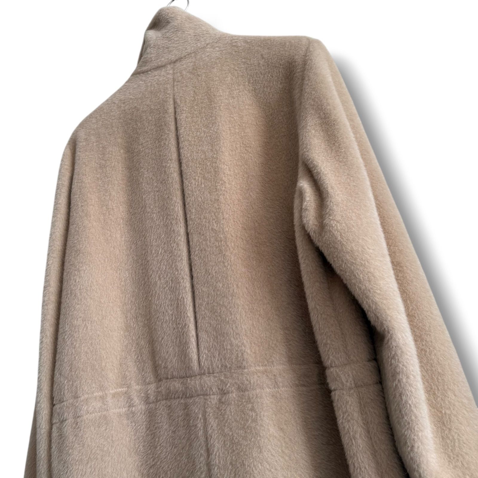 極美品 白タグ MaxMara ふんわり贅沢アルパカシャギーコート テディ
