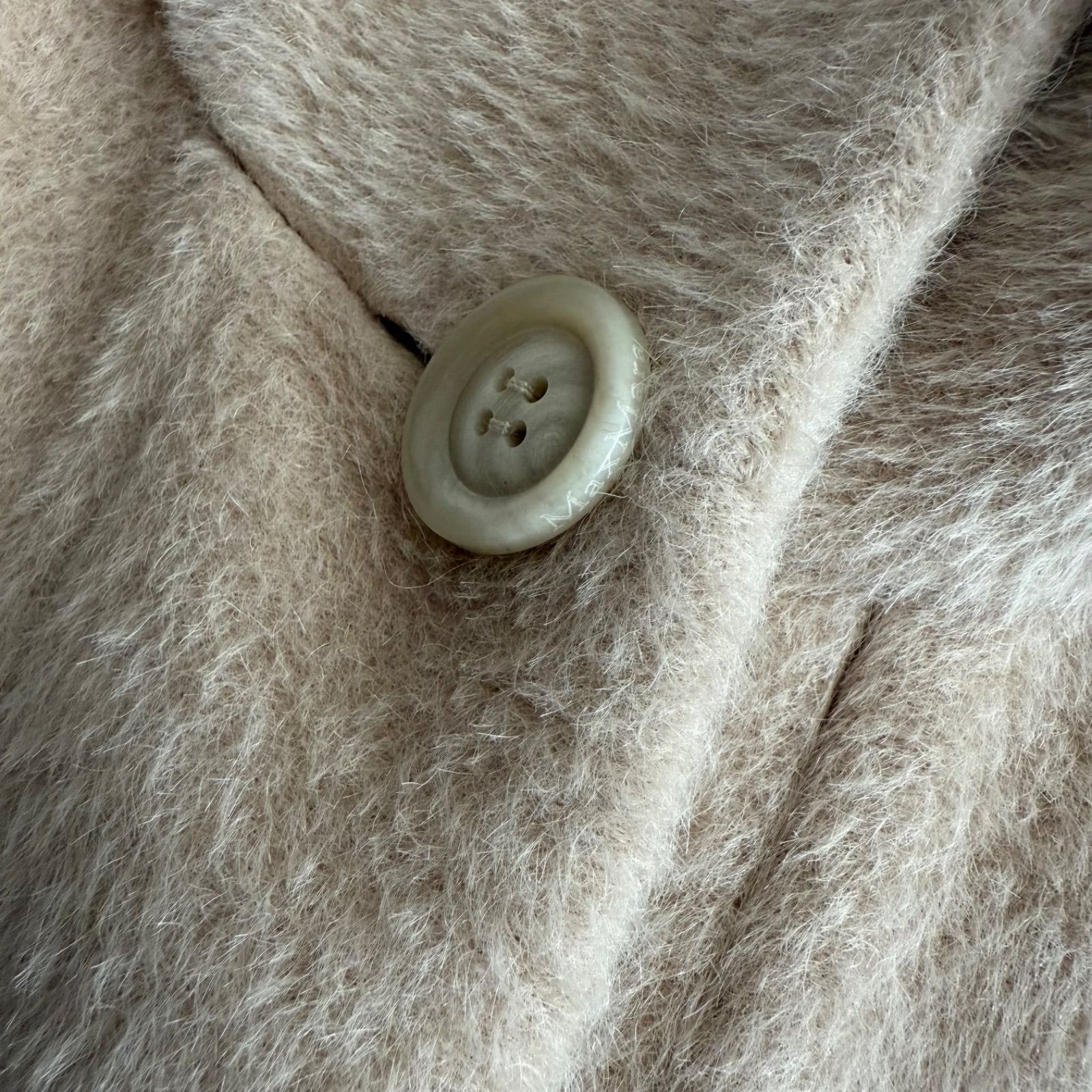 極美品 白タグ MaxMara ふんわり贅沢アルパカシャギーコート テディ