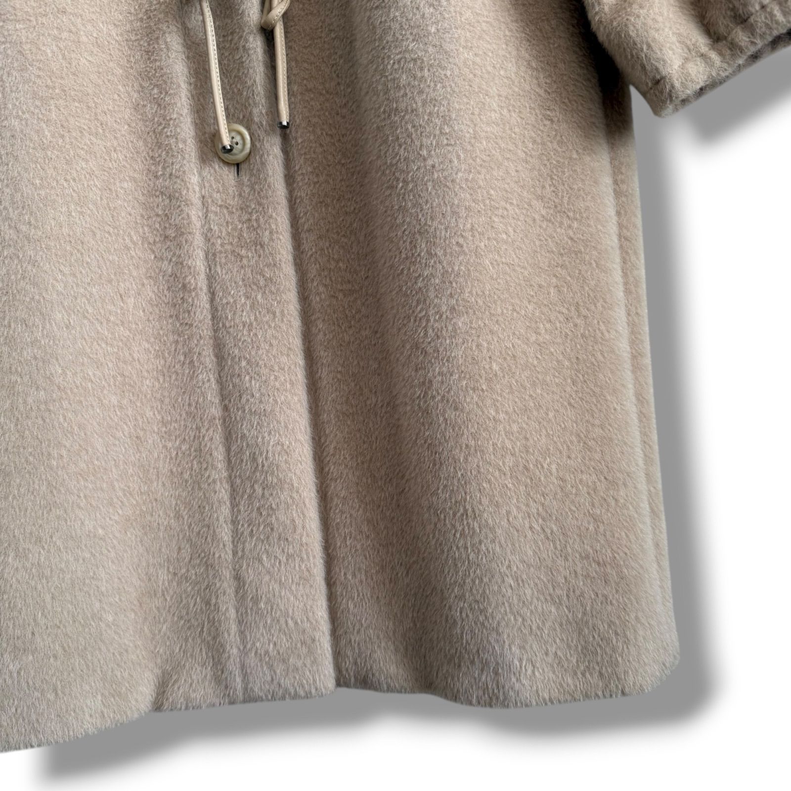 極美品 白タグ MaxMara ふんわり贅沢アルパカシャギーコート テディ