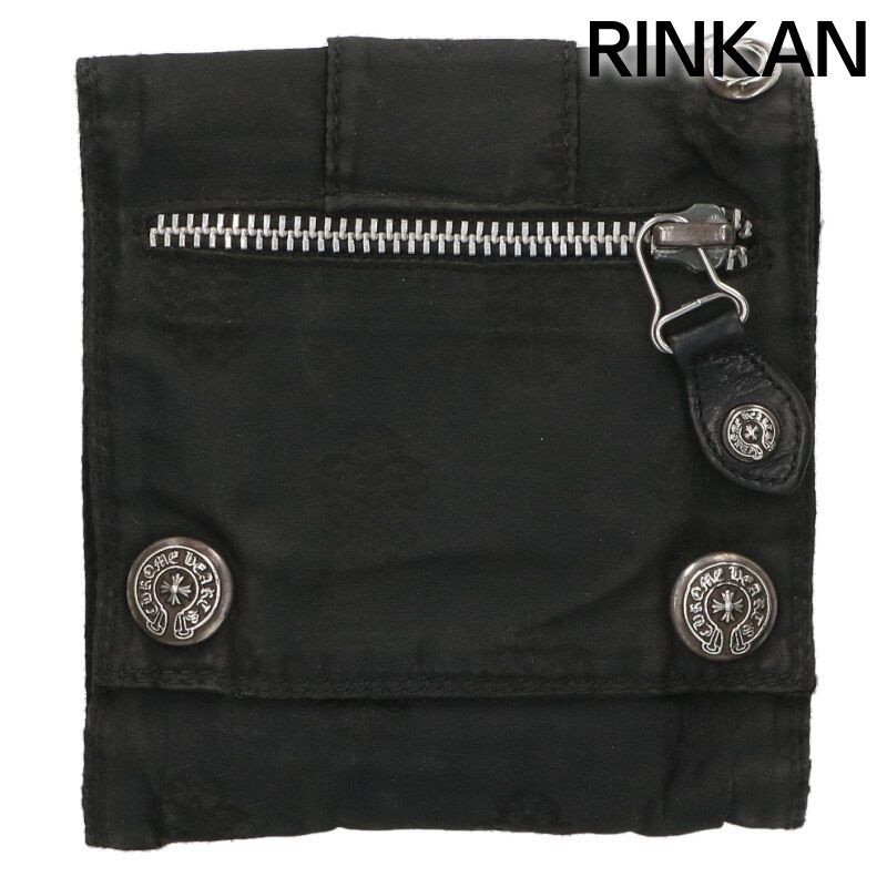 クロムハーツ 3FOLD LARGE 3フォールドラージ ホースシューボタンナイロンウォレット財布 メンズ