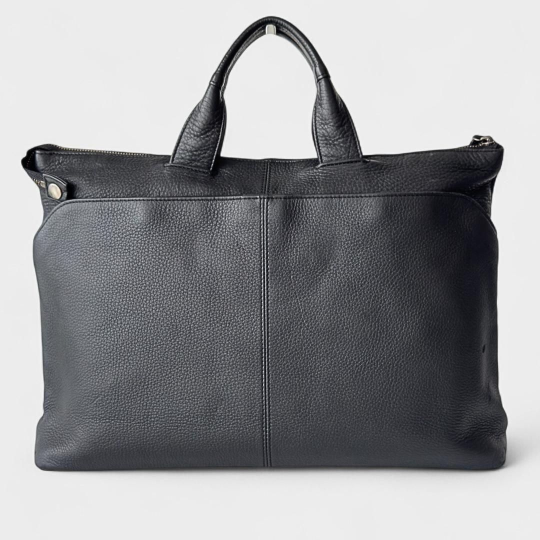 美品】PORTER 吉田カバン WITH 016-01065 オールレザー 黒 A4 ブリーフ