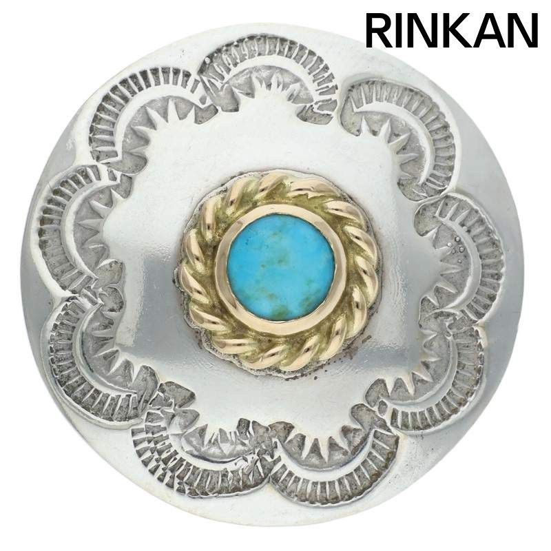 ゴローズ 金縄ターコイズ付きスタンプ コンチョ メンズ