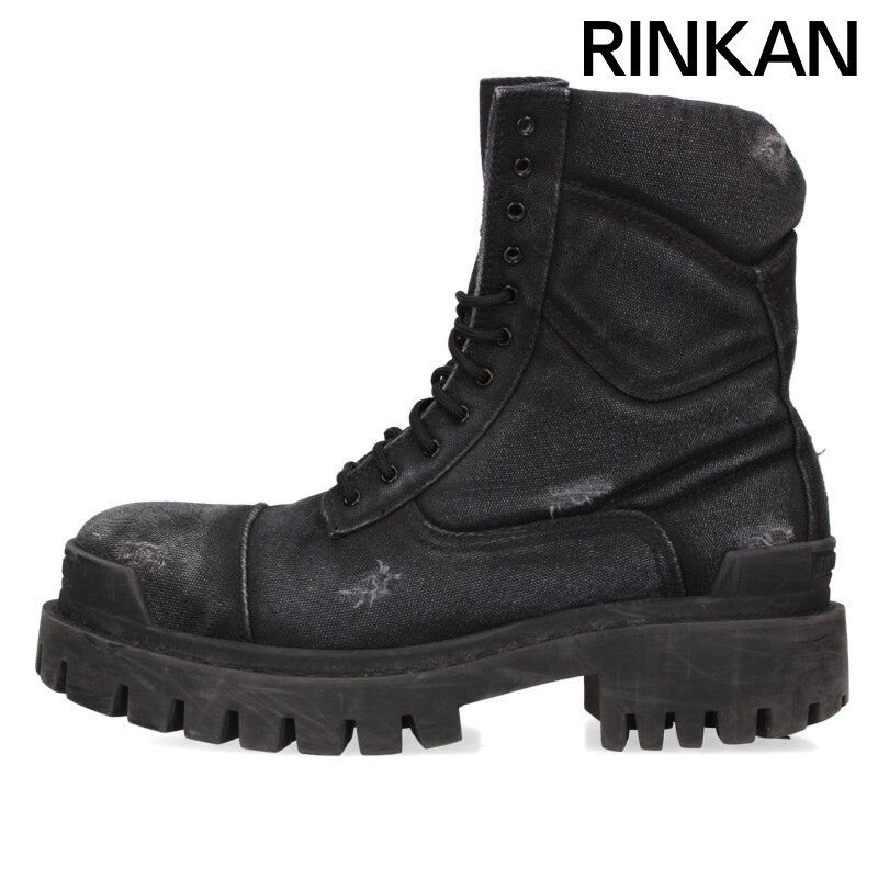 バレンシアガ COMBAT STRIKE コットンキャンバスブーツ メンズ 43 ブラック の メンズ Combat Strike ブーツ | Balenciaga JP