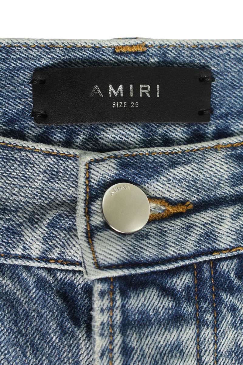 バック刺繍ワイドデニムパンツ