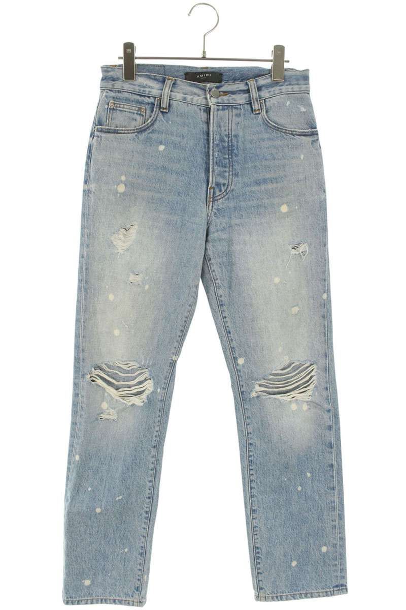 アミリ ダメージペイント加工デニムパンツ レディース 25インチ