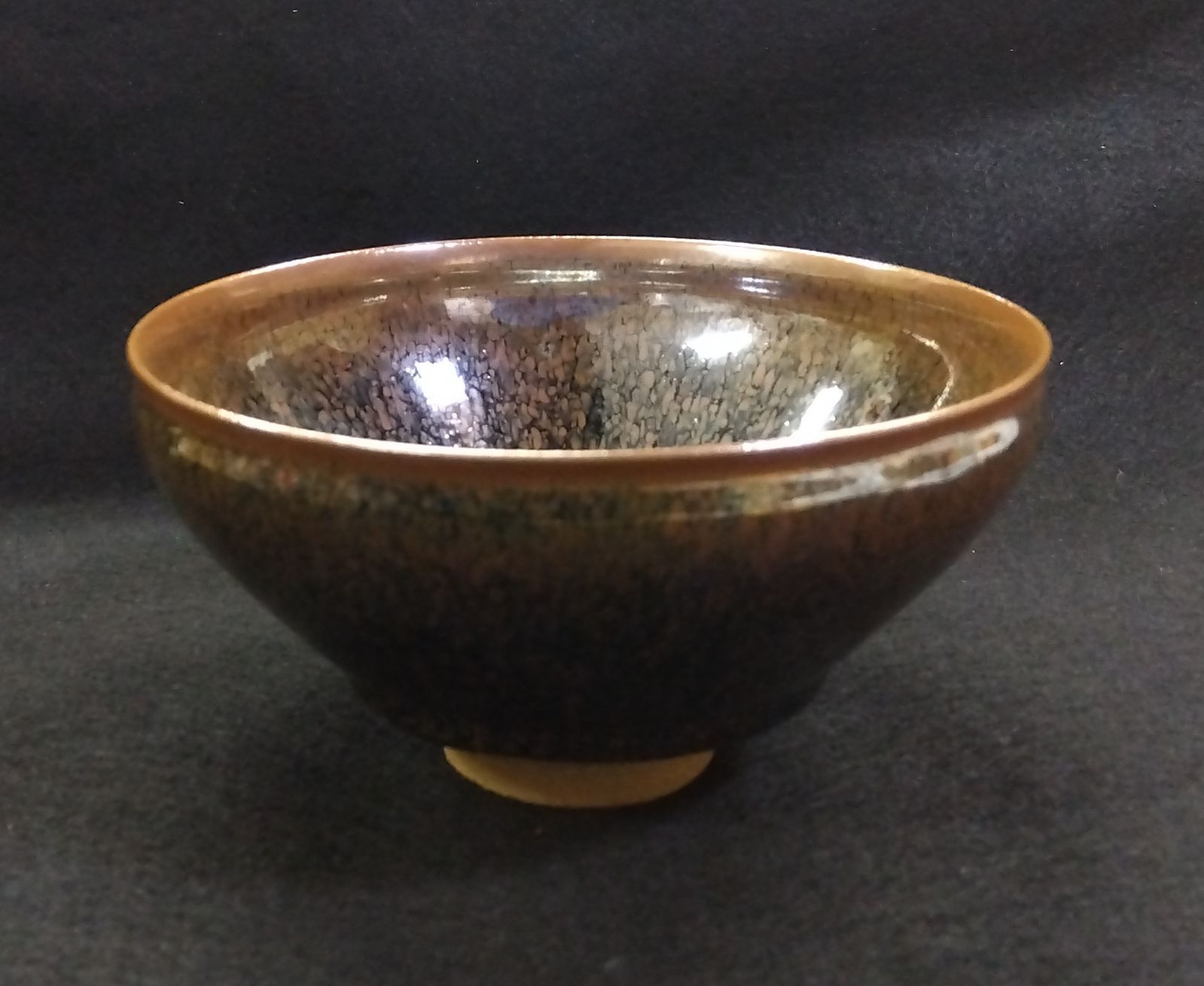 茶道具 茶碗 褐油滴天目茶碗 油滴天目 窯変天目 耀変天目 鎌田幸二 京焼 清水焼