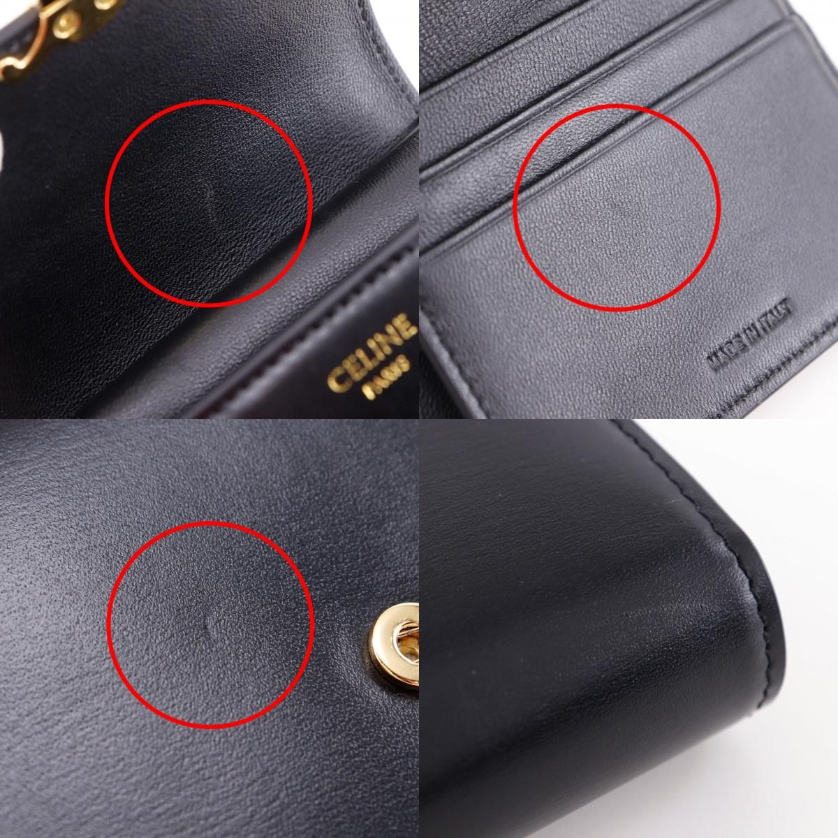  CELINE セリーヌ トリオンフ ×カーフスキン レディース 三つ折り財布 その他 小物