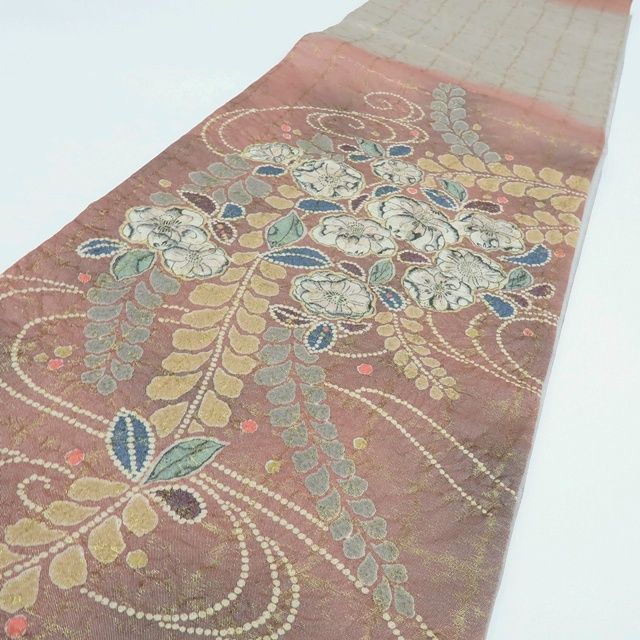 百華❀O-132◇美品 正絹 着物 辻が花 絞り 袋帯 - メルカリ