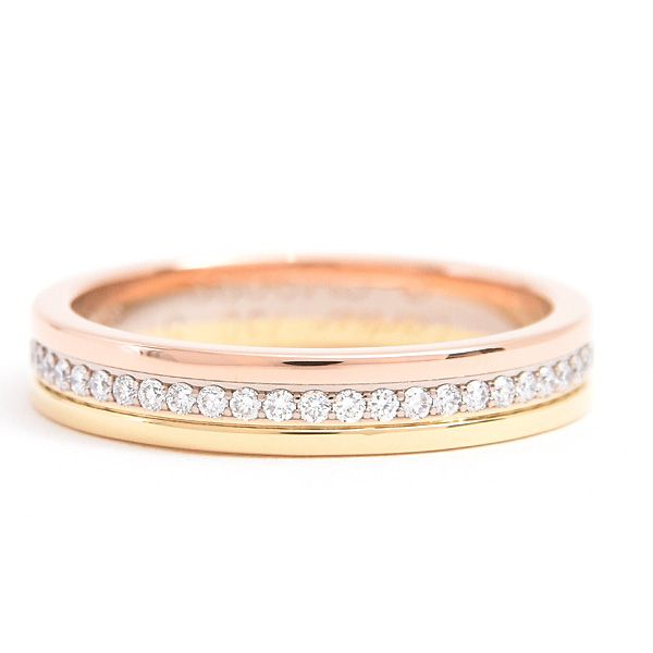 カルティエ 指輪 レディース ヴァンドーム ダイヤ リング 51号 実寸11号 トリニティ ゴールド 750 YG×WG×PG Cartier