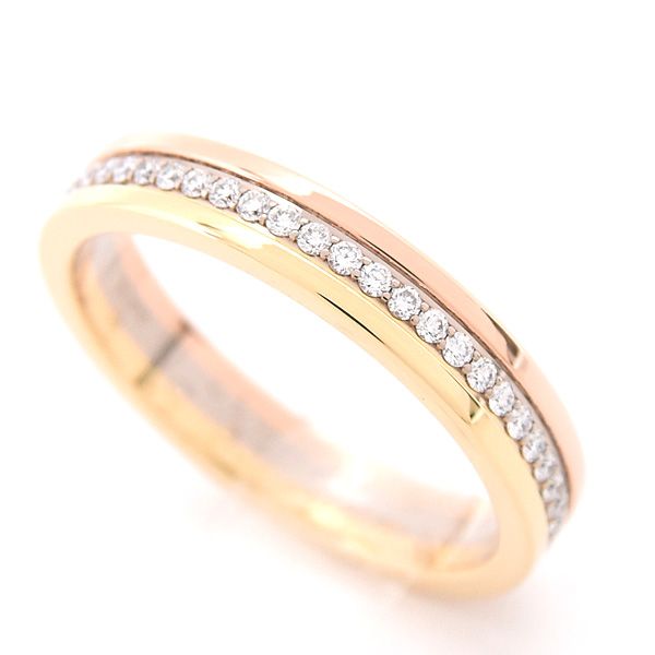 カルティエ 指輪 レディース ヴァンドーム ダイヤ リング 51号 実寸11号 トリニティ ゴールド 750YG×WG×PG Cartier