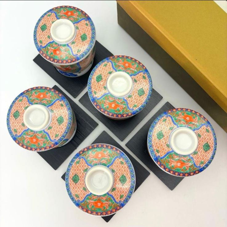 青藍窯　古伊万里　小鉢5客 青藍窯 古伊万里 小鉢5客 青藍窯 古伊万里 小鉢5客