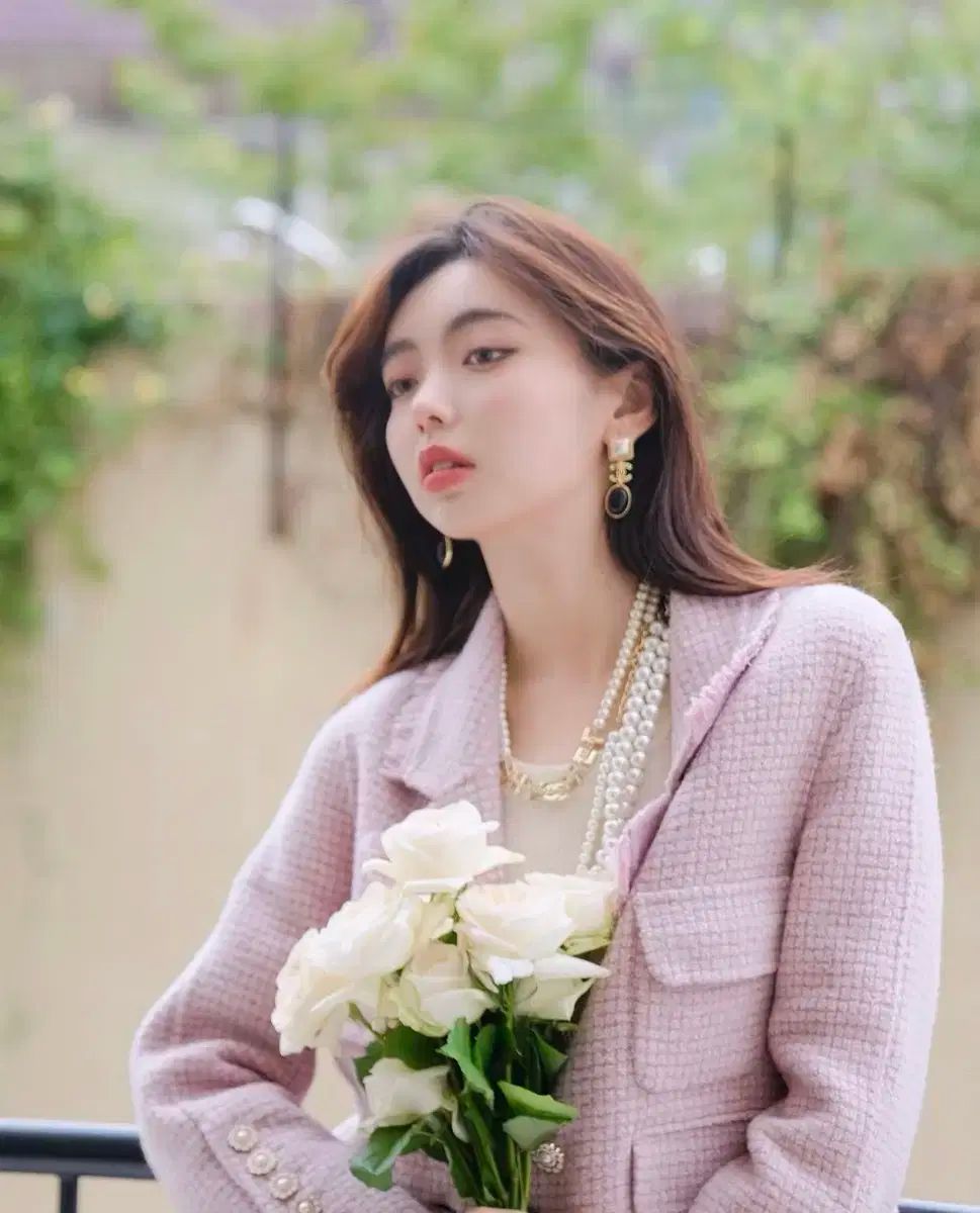 シンスゼン ピンク ツイード ジャケット スカート セットアップ