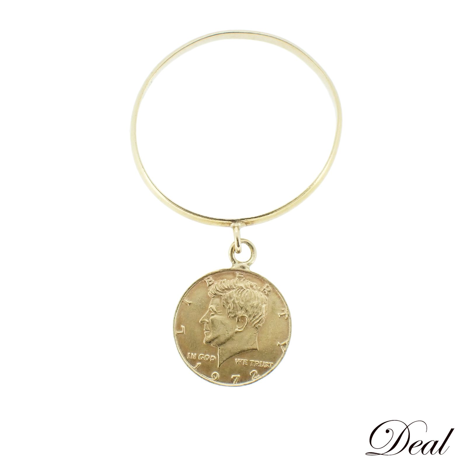 コイン リング K 18 YG レディースリング 指輪