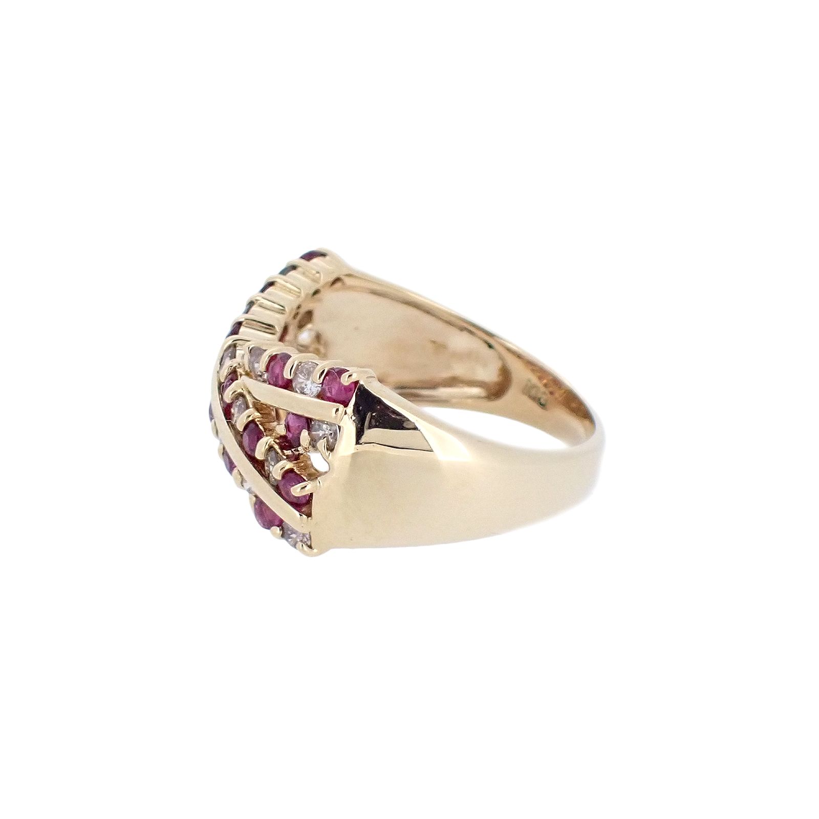 ルビー ダイヤ リング K 18 レディースリング 指輪