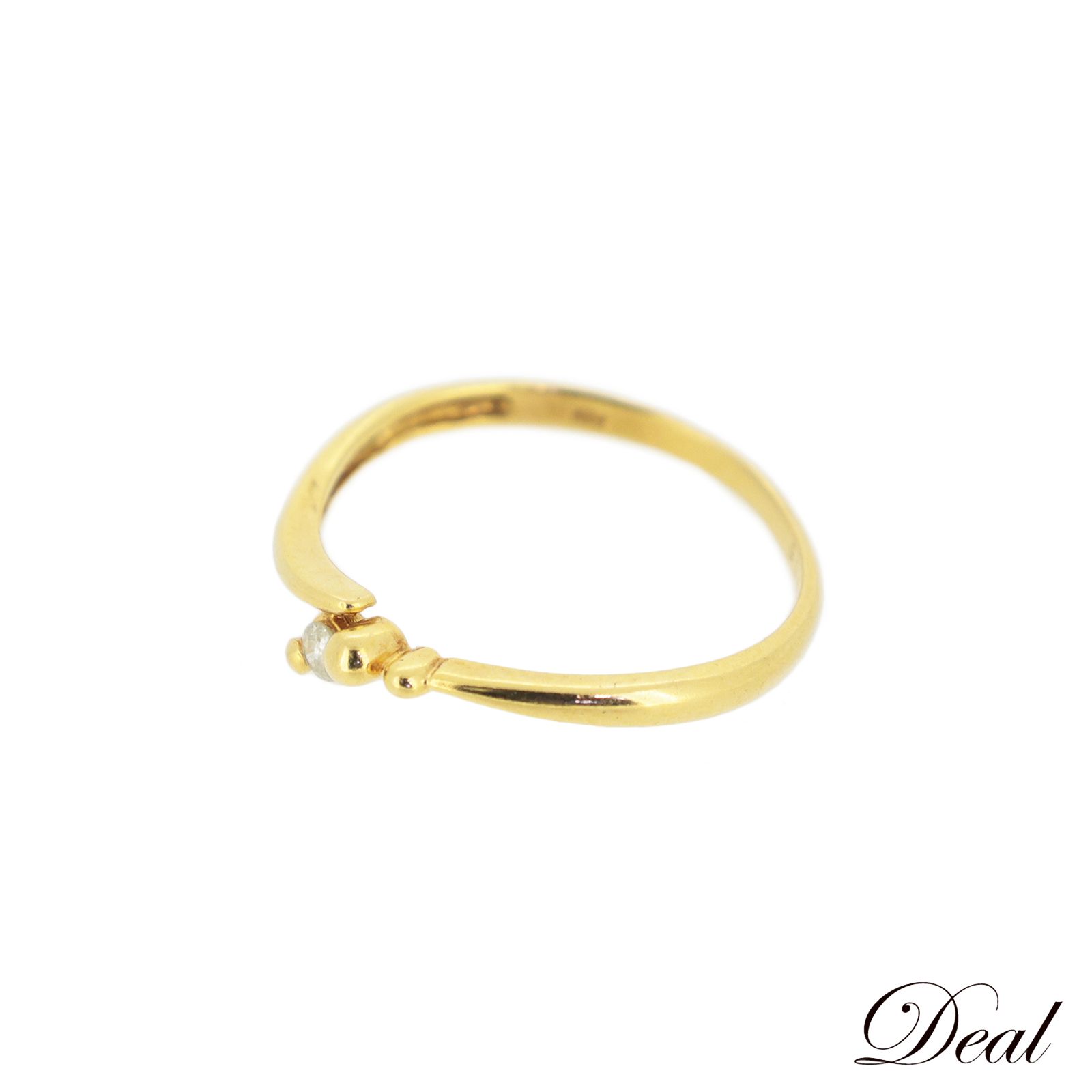 ダイヤ リング k18 YG レディースリング 指輪