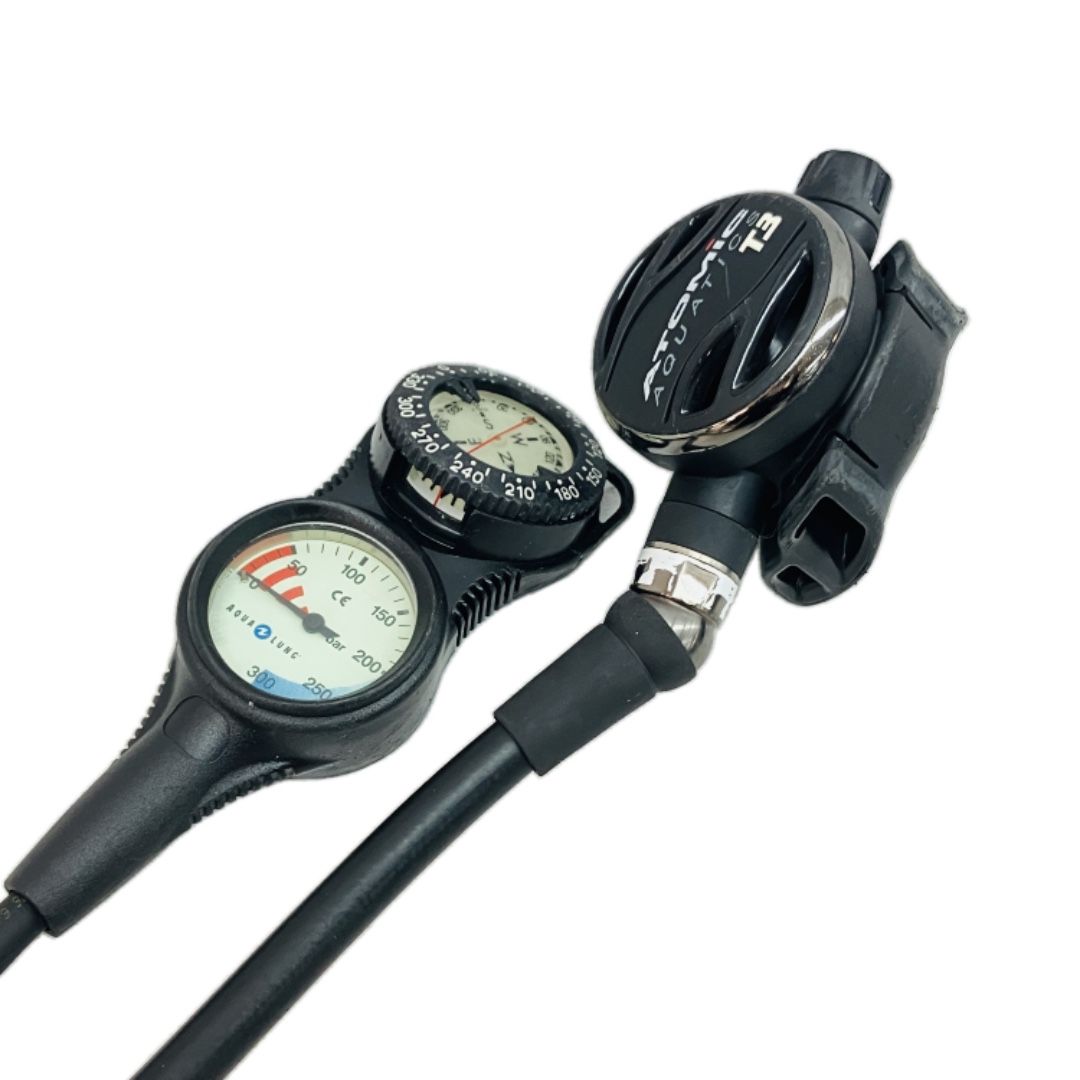 ATOMIC アトミック AQUATICS T3 チタンレギュセット レギュバッグ付き ダイビング スキューバ マリン スポーツ アウトドア ジャンク C10601990