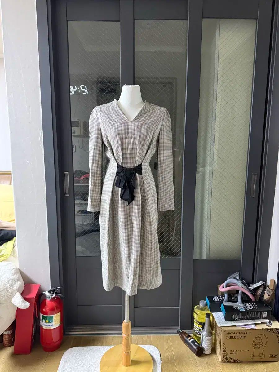 ミシャ Michaa チェック リボン ワンピース