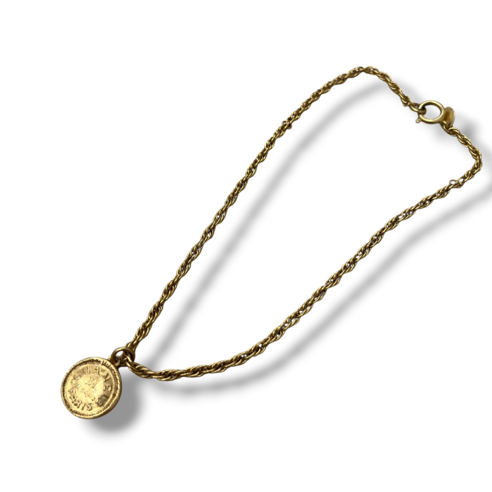 CHANEL シャネル メダル コイン ネックレス ゴールド ヴィンテージ 