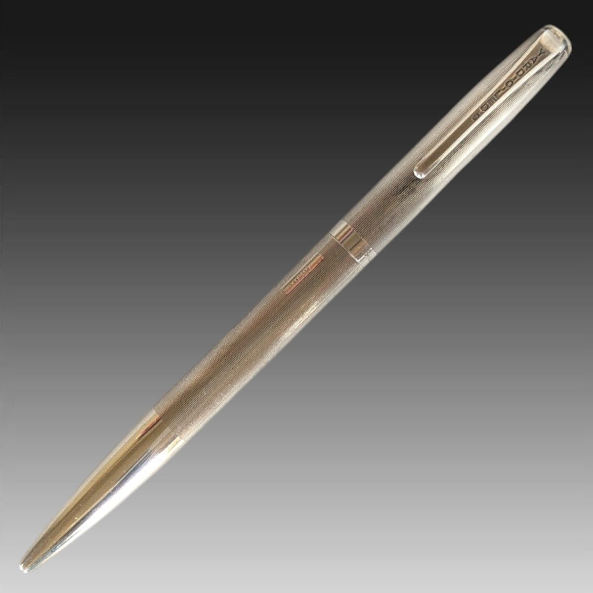 純銀製 Yard-O-Led ヤードオレッド ボールペン Lined エドワード ベイカー 1971年 英国製 Sterling Silver 英国老舗 筆記具 1108
