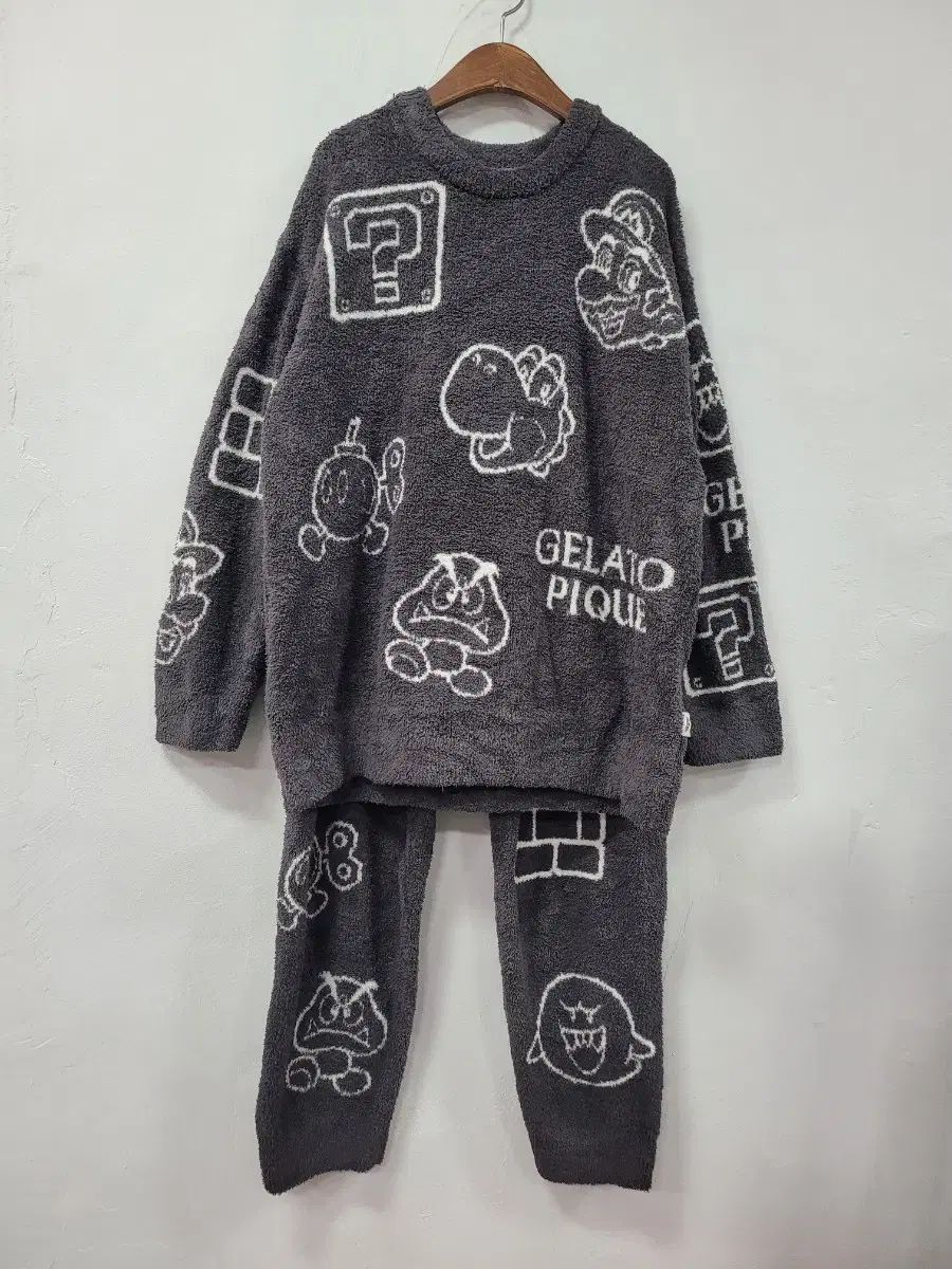 メンズ ジェラートピケ スーパーマリオ コラボ パジャマ セット