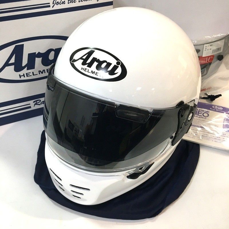 Arai アライ RAPIDE NEO フルフェイスヘルメット 除菌消臭済 XLサイズ ホワイト オートバイ ツーリング ライディング バイカー バイク用品 TA 3633