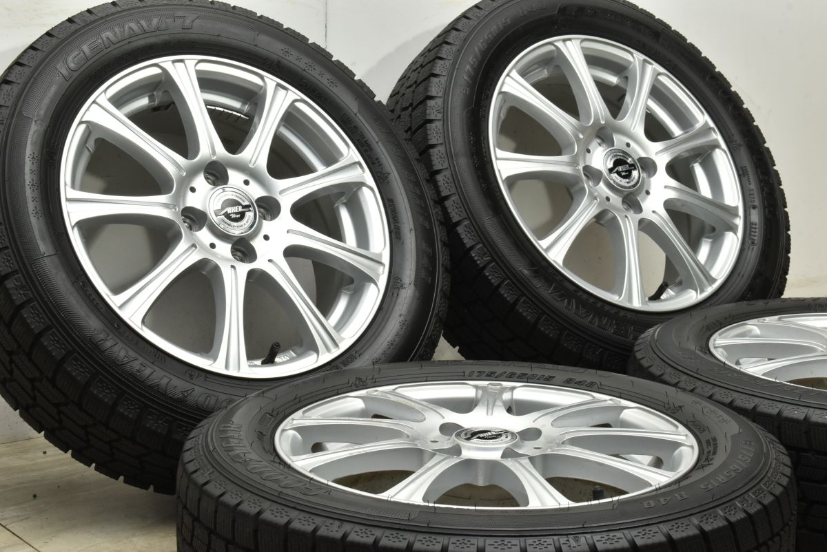 製 バリ溝 アクセル 15 in 5 J 42 PCD 100 グッドイヤー アイスナビ7 175 65 R フィールダー ヴィッツ アクア フィット 可