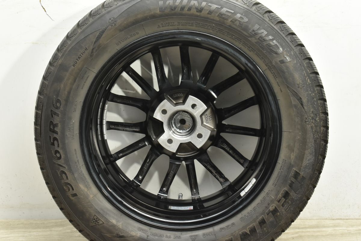  バリ溝 ESTROSA 16 in 6 J 40 PCD 100 デリンテ ウインター WD 1 195 65 R ライズ ロッキー レックス ガソリン車 スタッドレス 16インチ タイヤ ホイールセット