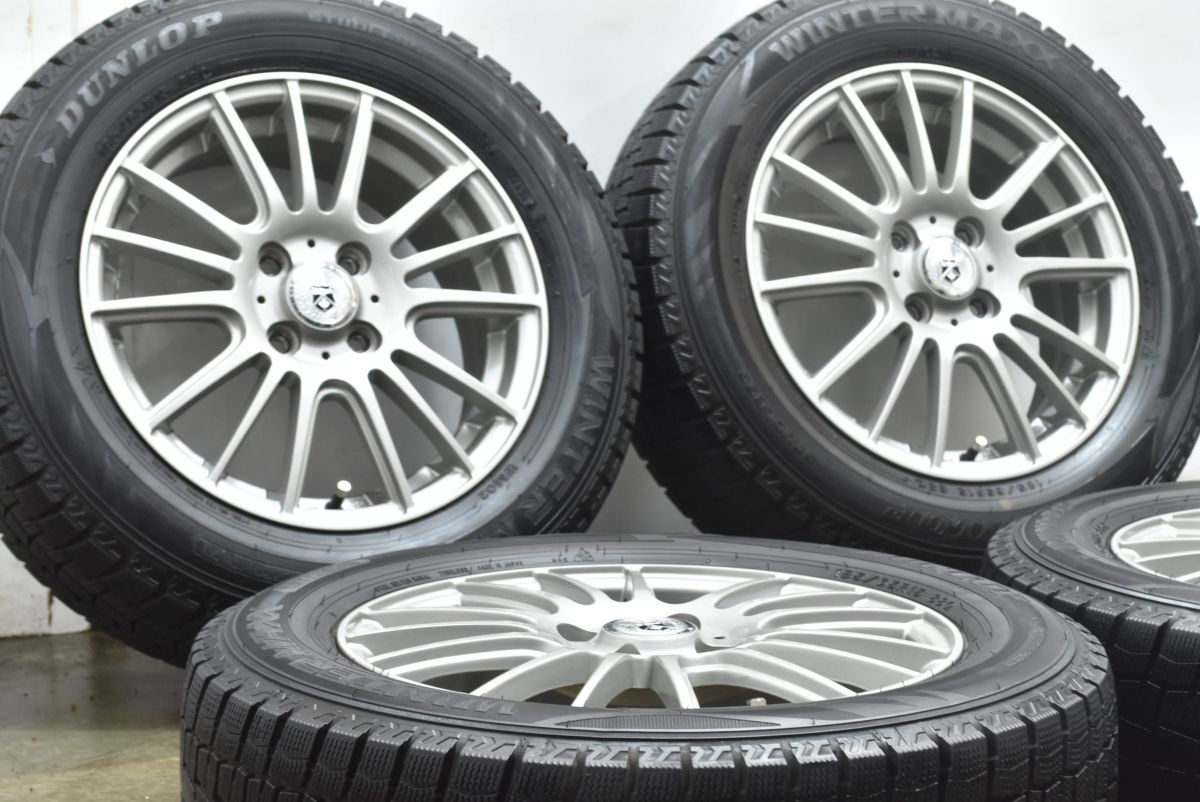 バリ溝 G Mach 15 in 5 J 50 PCD 100 ダンロップ ウィンターマックス WM 02 185 65 R アクア MAZDA 2 デミオ カローラフィールダー