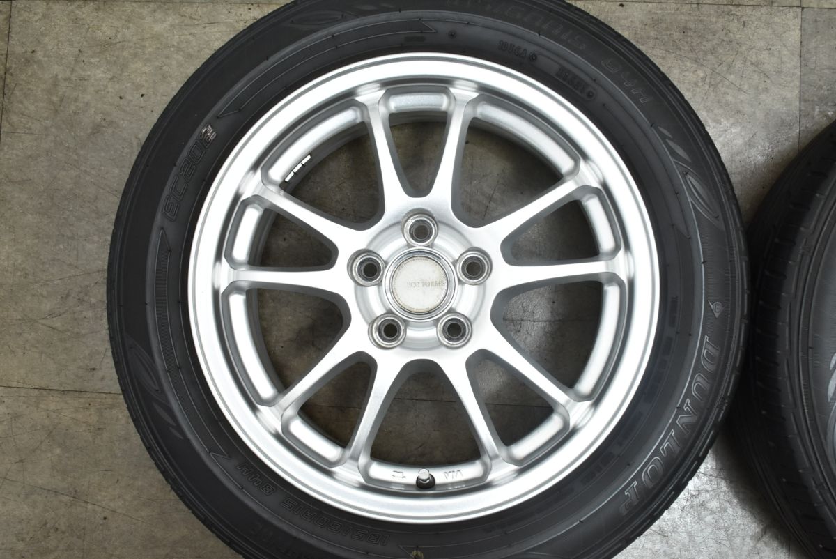 良好品 エコフォルム 15 in 6 J 45 PCD 100 ダンロップ EC 202 185 60 R 170 175 シエンタ 交換用 ホイールのみ発送