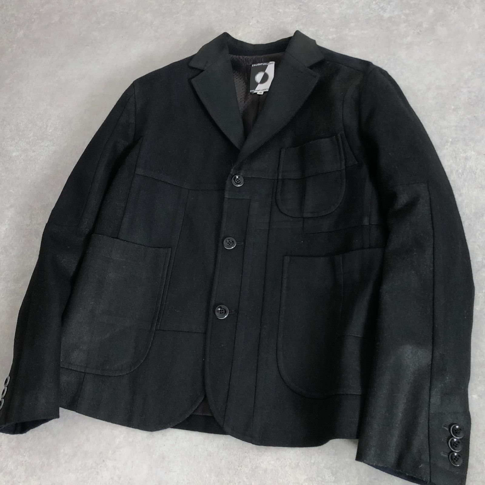 ANREALAGE コーティングプリント ウール ブレザー ジャケット アンリアレイジ