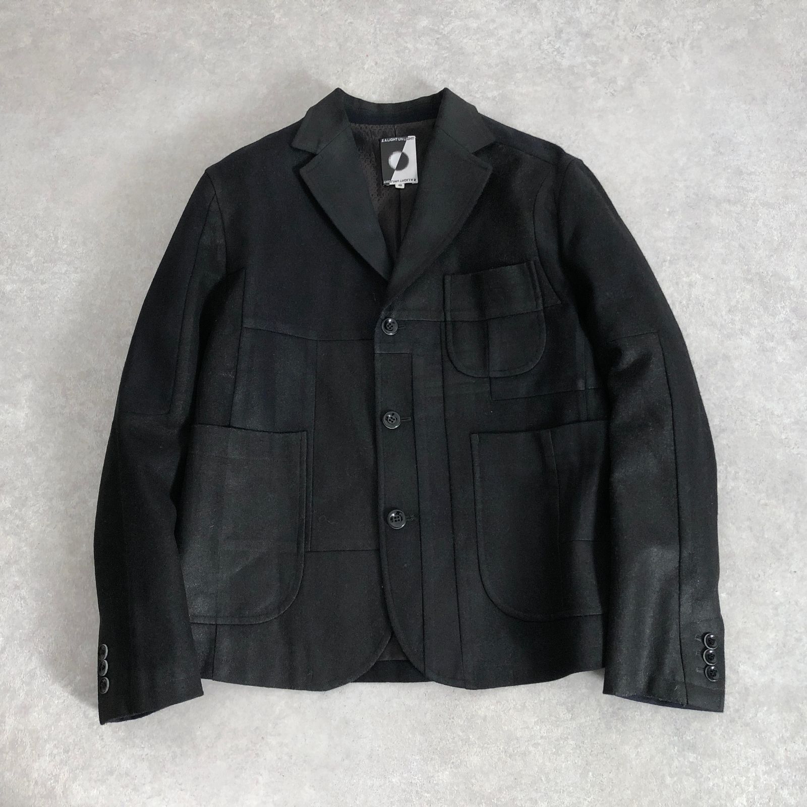 ANREALAGE コーティングプリント ウール ブレザー ジャケット アンリアレイジ