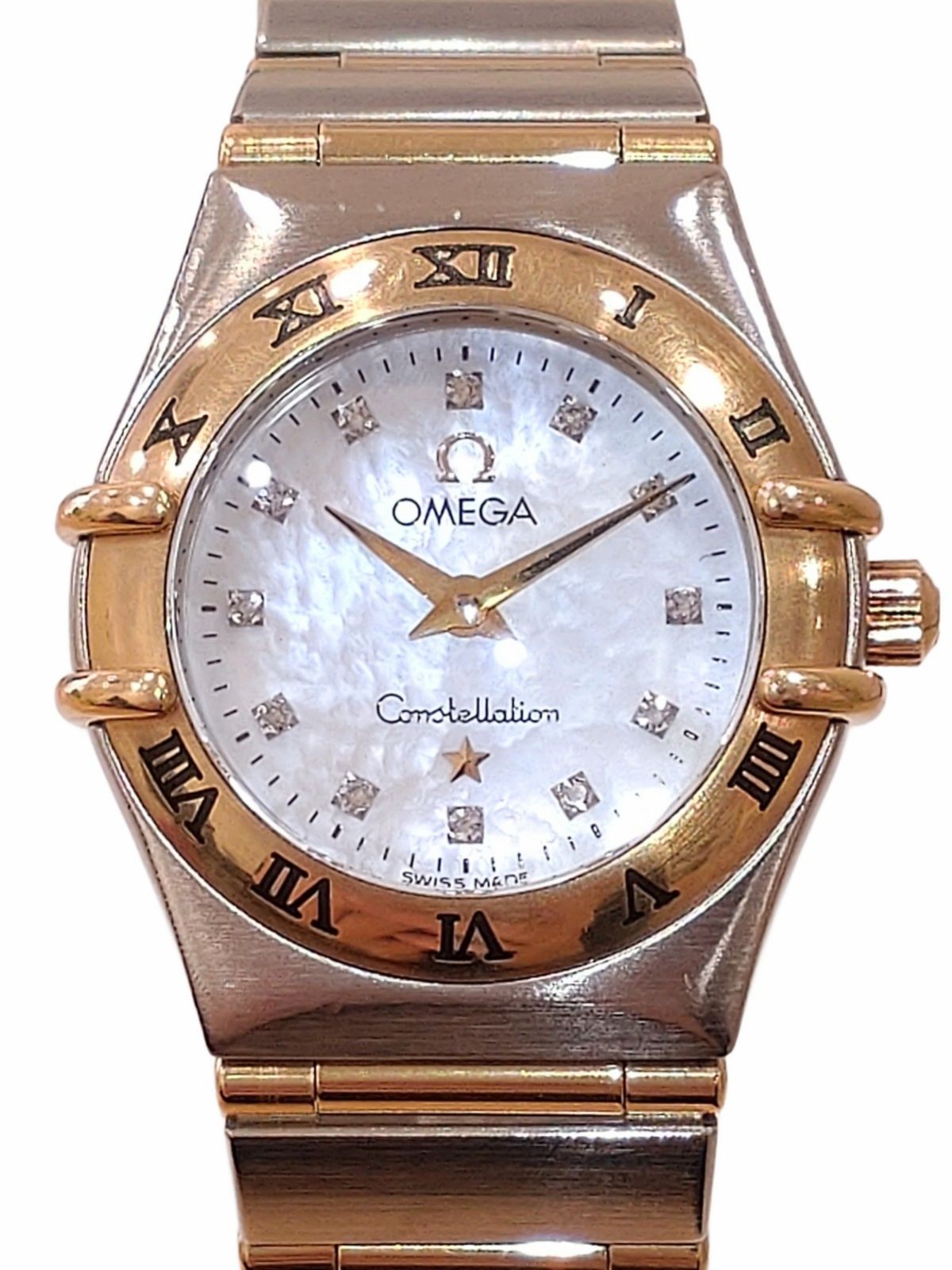 OMEGA オメガ コンステレーション 1262.75 シェル 12 Pダイヤ レディースウォッチ N 1107