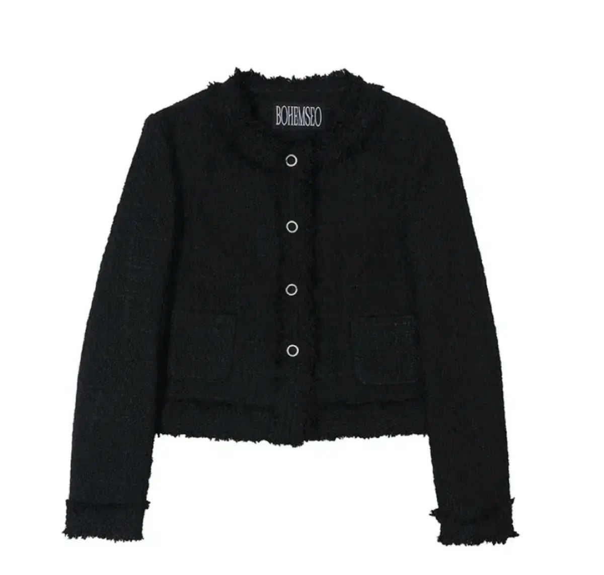 BOHEMSEO ボヘミアンソウル ボヘミアンソウル ツイード ジャケット ブラック