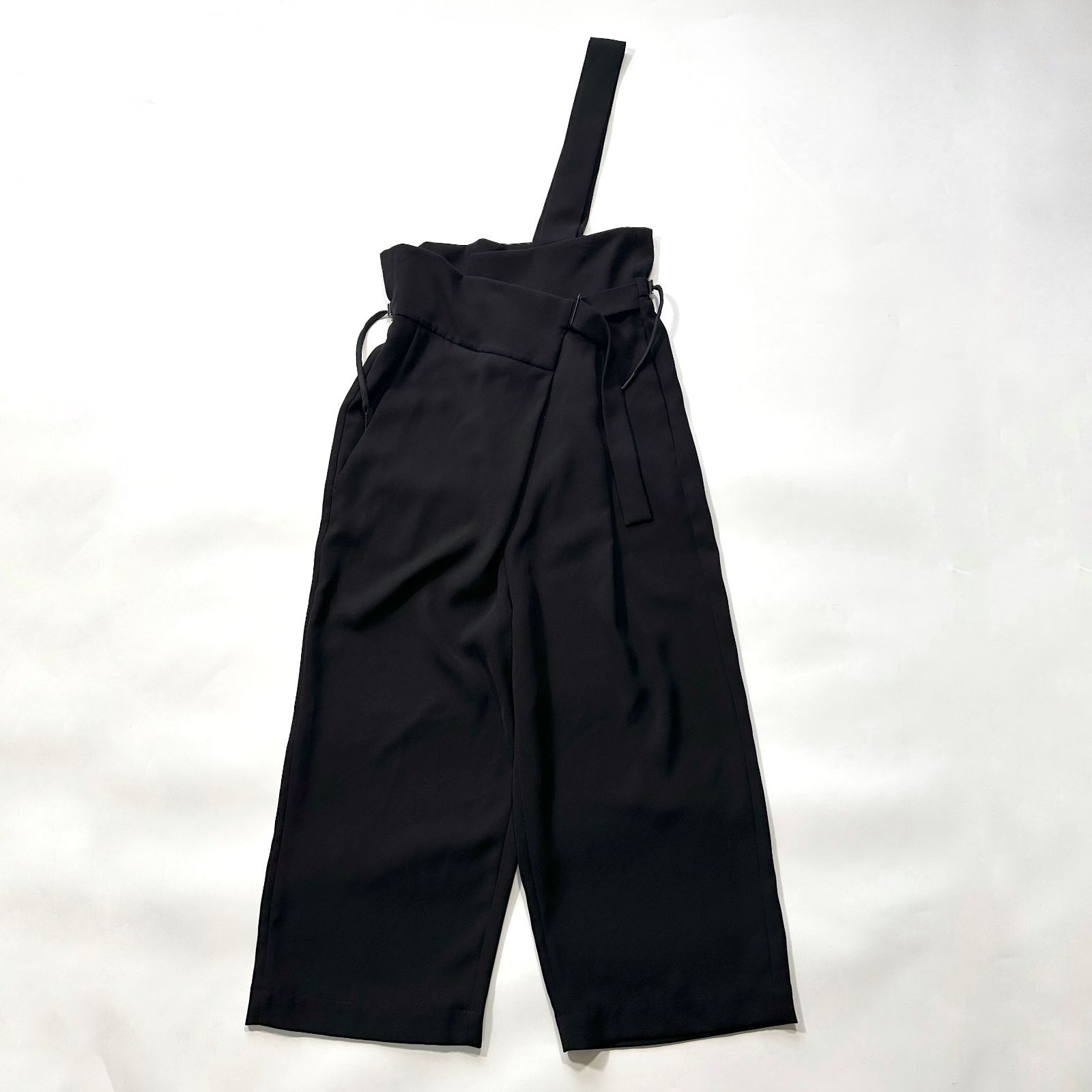 ENFOLD エンフォルド ONE-SHOULDER SARROUEL TROUSERS ワンショルダー サルエル トラウザーズ ブラック 36