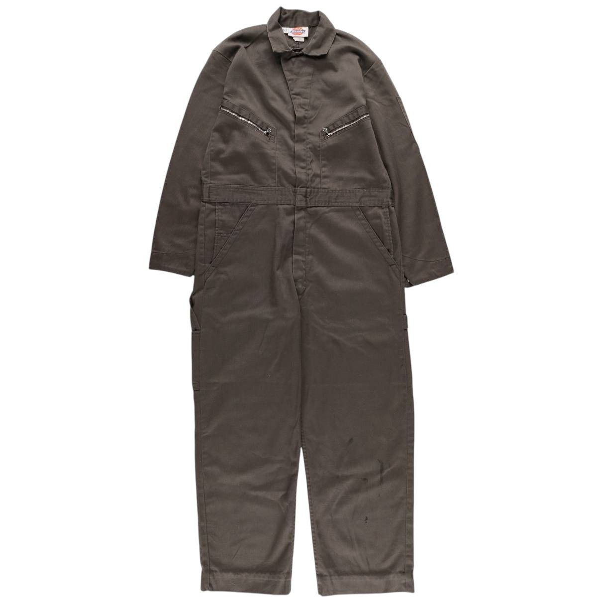 古着 ビッグサイズ 90年代 ディッキーズ Dickies プリントタグ 長袖 オールインワン つなぎ メンズw37相当 ヴィンテージ eaa595543