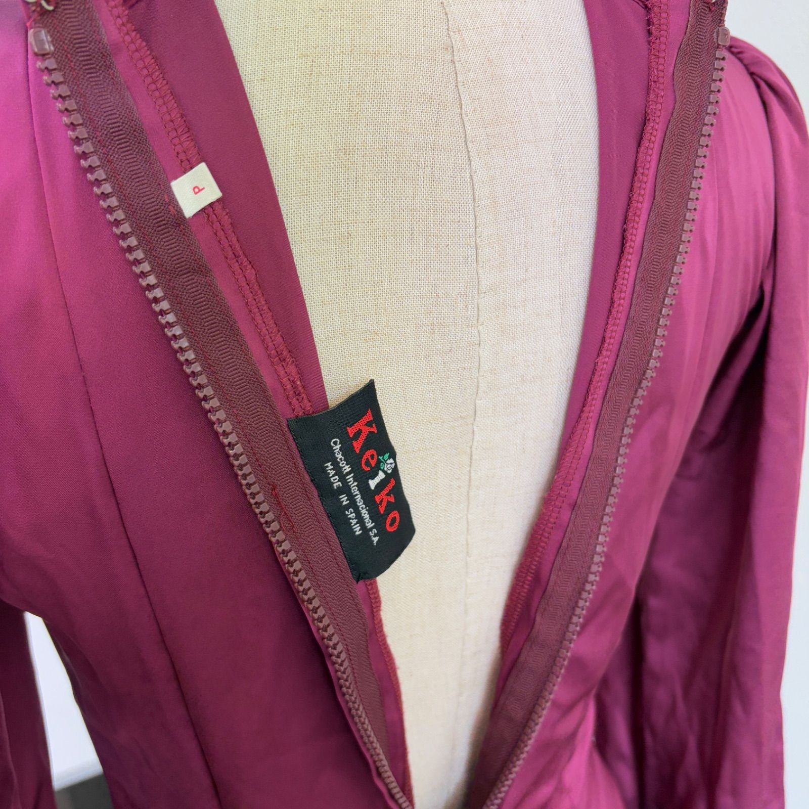  Chacott フラメンコ衣装 ワタナベケイコ ドレス ワンピース ボルドー フリル レース ドレス フラメンコ