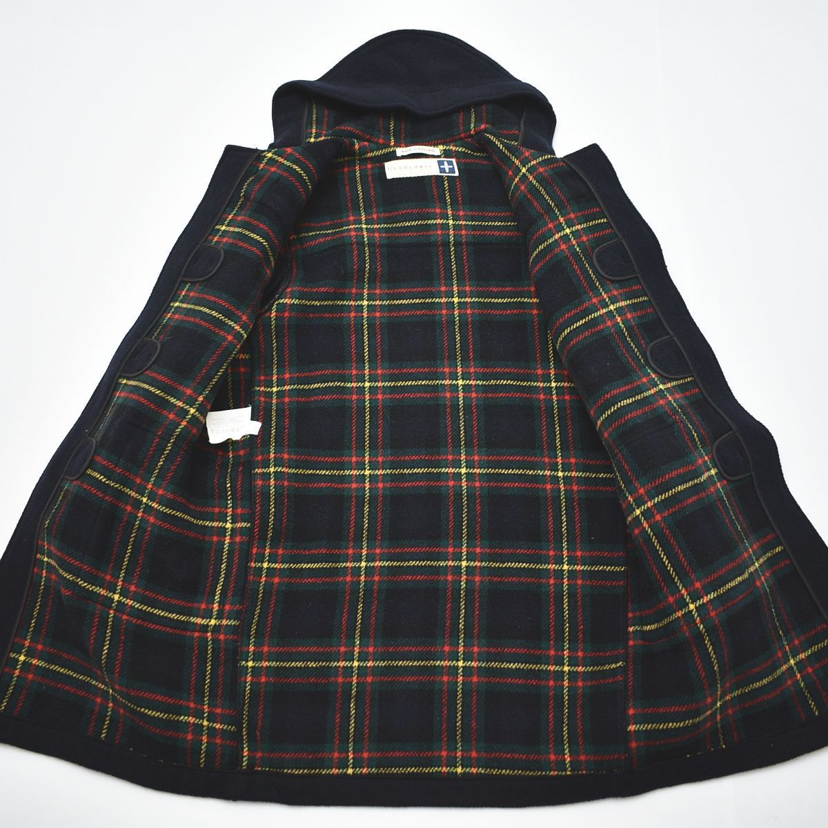 Gloverall グローバーオール ロング ダッフルコート 英国製 チェック柄 チェック柄 】 英国製 グローバーオール ウール ハーフ ダッフルコート