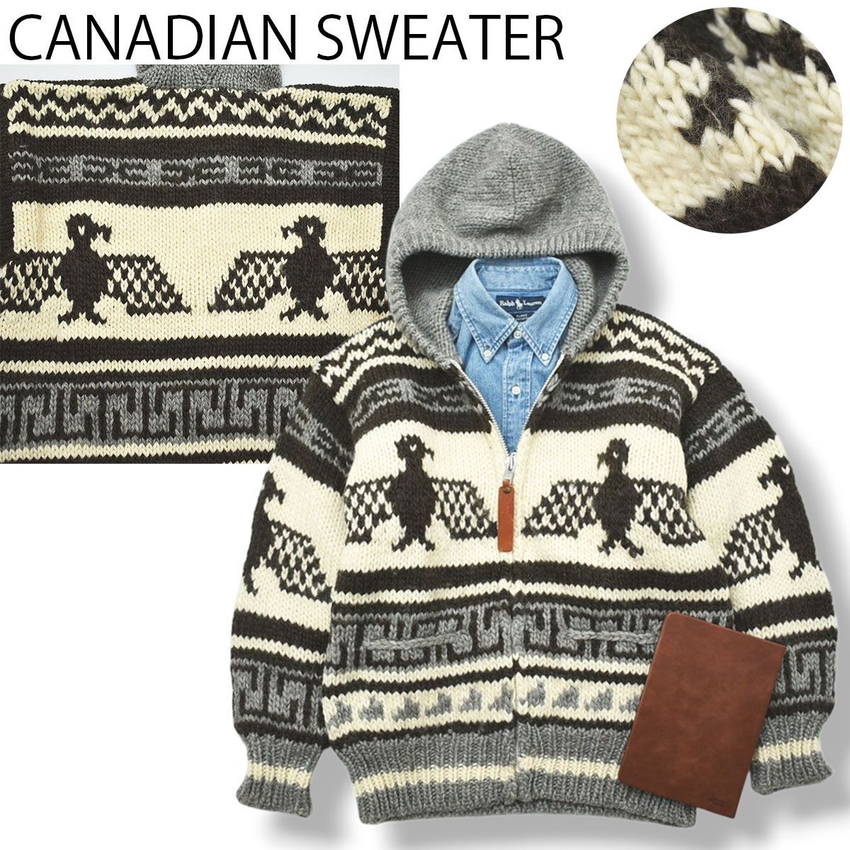カナディアンセーター　ジップアップカウチン Canadian Sweater Company カウチンジップアップセーター | ヤマダ