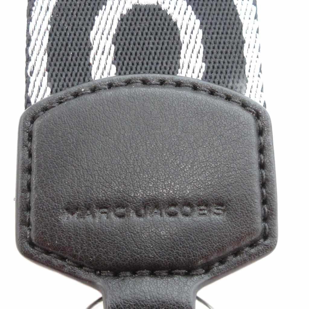 【美品】マークジェイコブス ショルダーストラップ ブラック シルバー系 マークジェイコブス MARC JACOBS 美品 ショルダーストラップ ロゴ 黒